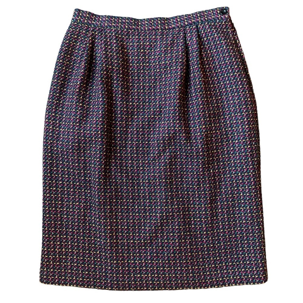 Vintage Joan Leslie wool blend pencil skirt size 14